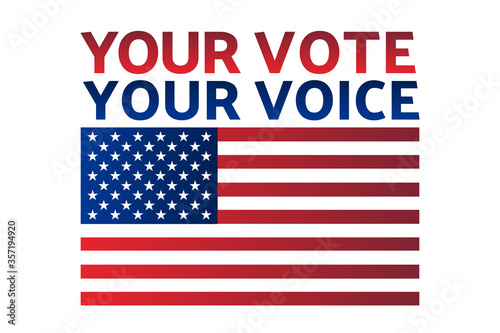 The 2020 United States Presidential Election concept. Template for background, banner, card, poster with text inscription. Vector EPS10 illustration. 