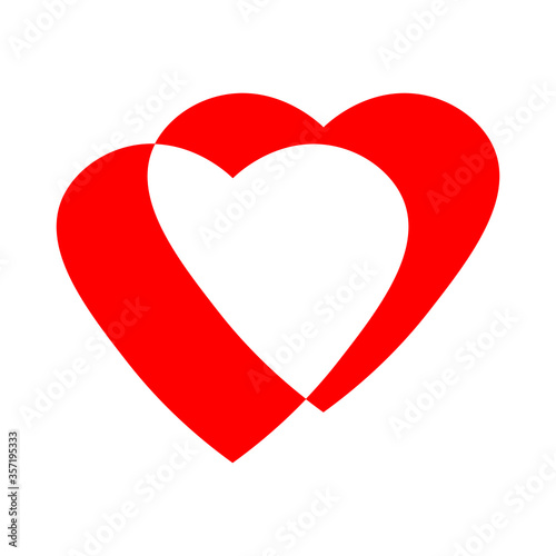 two red hearts