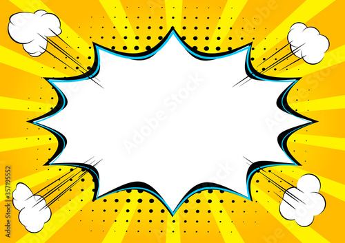 Cartoon design colored background. Comic book backdrop illustration. Vector comics wallpaper.
