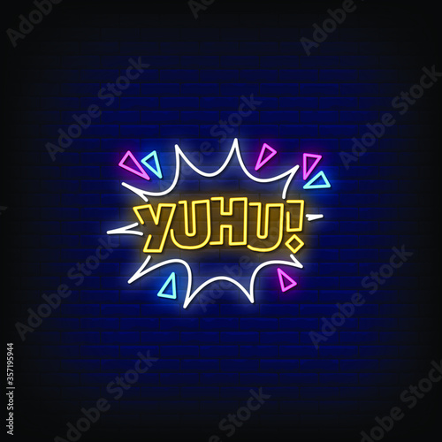Yuhu Neon Signs Style Text vector