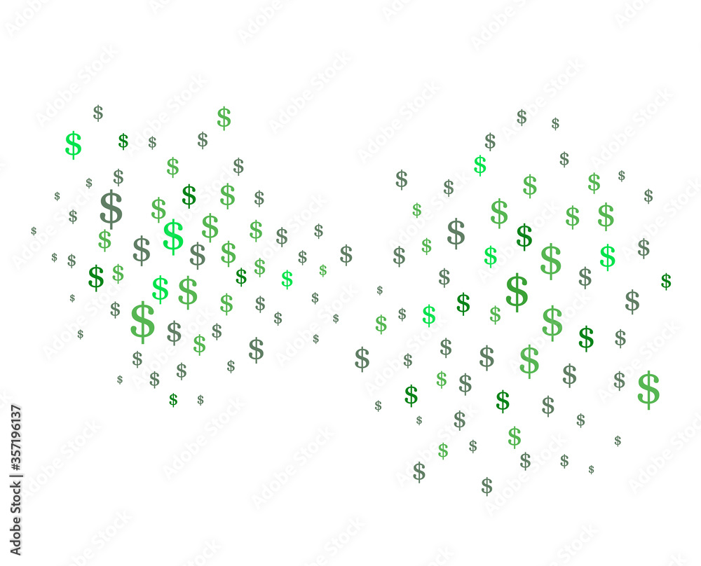 Business background made of falling dollar signs.
