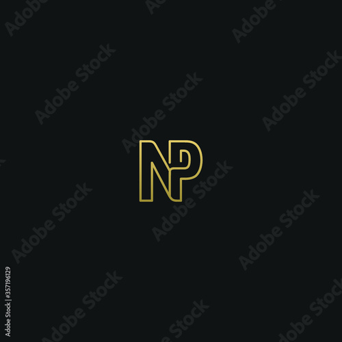 Creative modern elegant trendy unique artistic NP PN P N initial based letter icon logo.