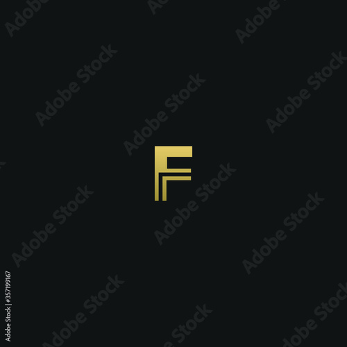 Creative modern elegant trendy unique artistic F initial based letter icon logo.