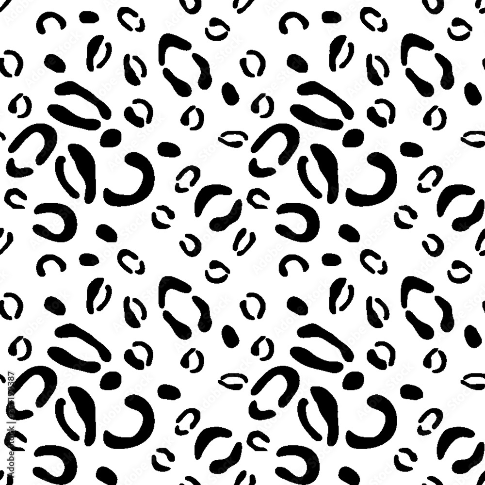 Seamless leopard pattern. Vector. Seamless leopard pattern. Vector.