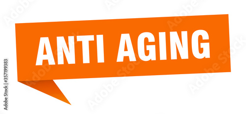 anti aging banner. anti aging speech bubble. anti aging sign