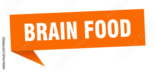 brain food banner. brain food speech bubble. brain food sign