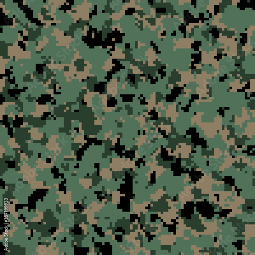 US Army digital camouflage pattern background.