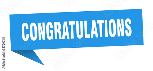 congratulations banner. congratulations speech bubble. congratulations sign