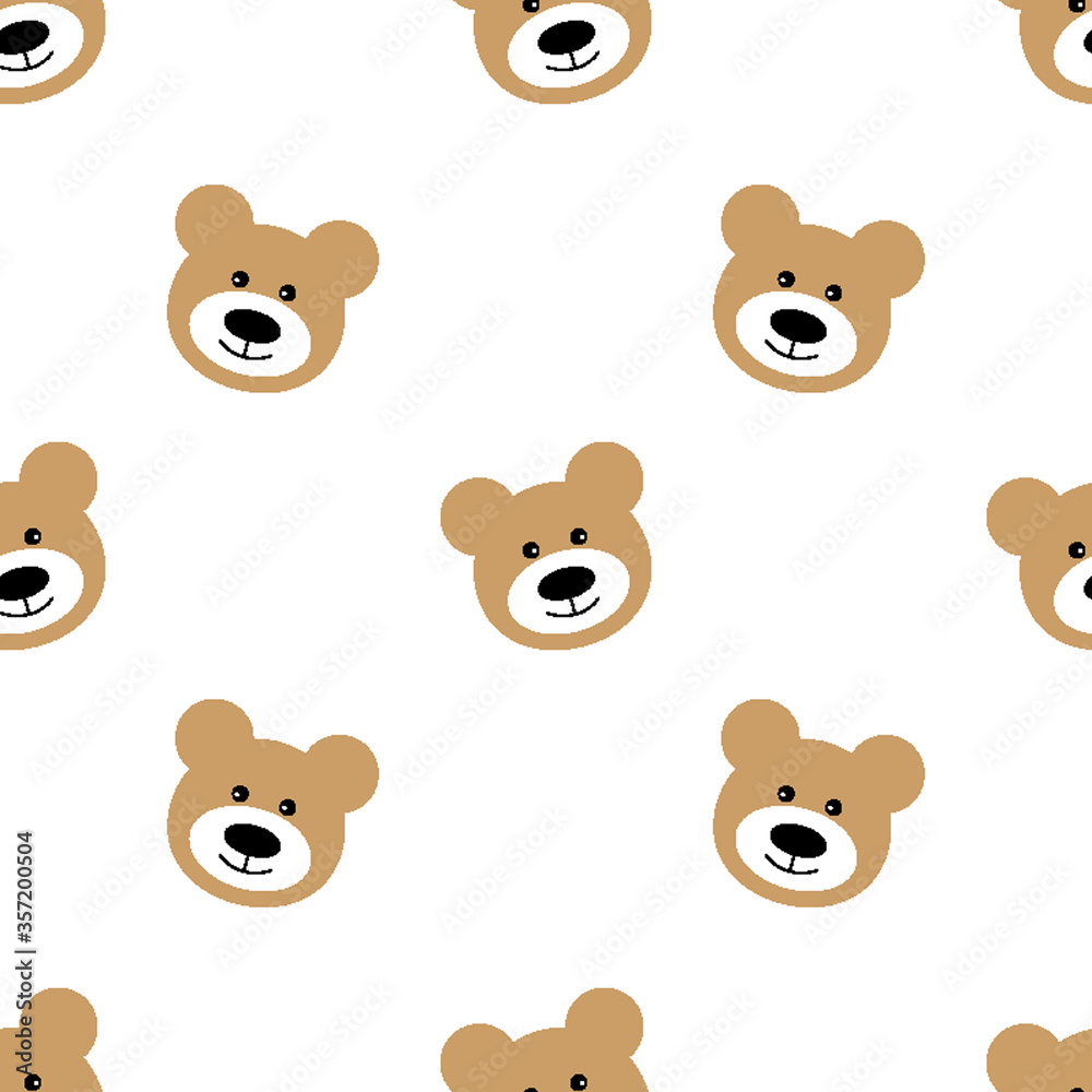 bears Seamless Pattern. cartoon baby bears background. Good for wallpaper, design for fabric and decor. bears Seamless Pattern. cartoon baby bears background. Good for wallpaper, design for fabric and decor.