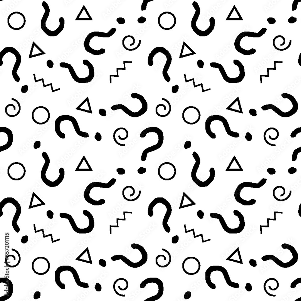 Question marks seamless pattern . question hand drawn background. Question marks seamless pattern . question hand drawn background.