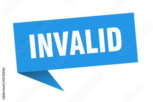 invalid banner. invalid speech bubble. invalid sign