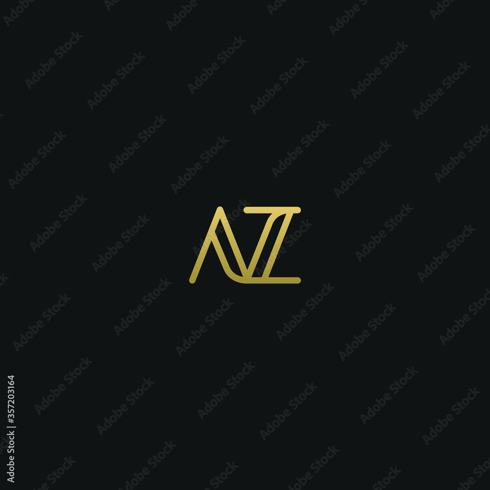 Creative Minimal Geometric style AZ ZA A Z letter icon logo Creative Minimal Geometric style AZ ZA A Z letter icon logo