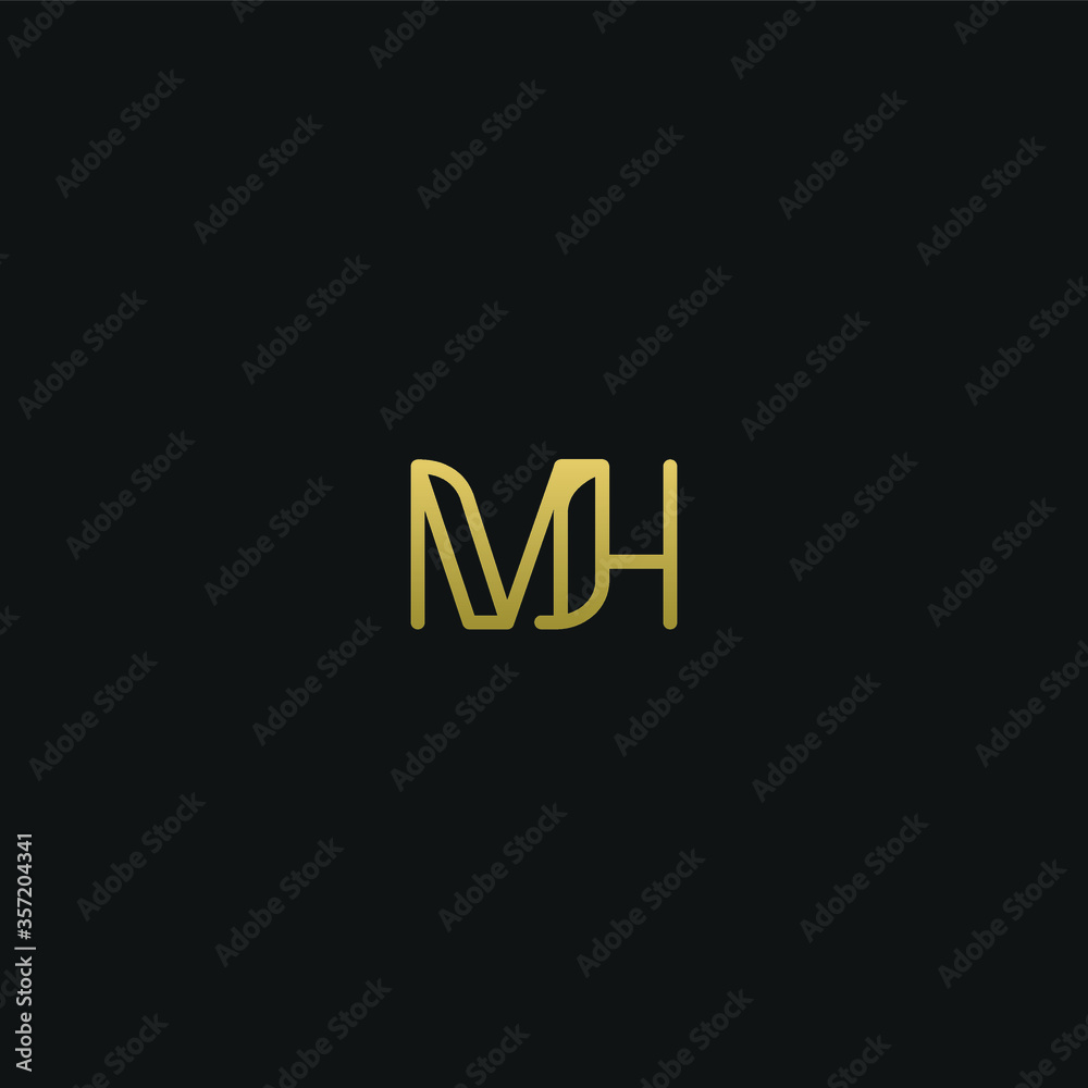Creative Minimal Geometric style HM MH M H letter icon logo Creative Minimal Geometric style HM MH M H letter icon logo