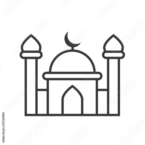 Mosque icon vector logo template