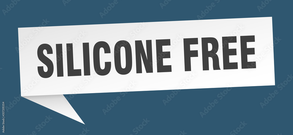 silicone free banner. silicone free speech bubble. silicone free sign