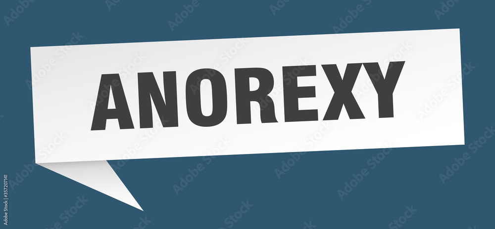 anorexy banner. anorexy speech bubble. anorexy sign