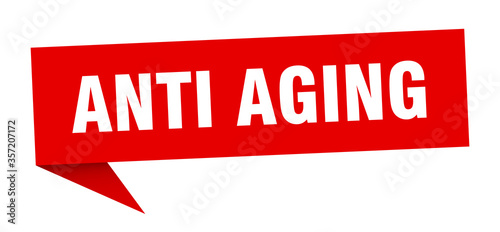 anti aging banner. anti aging speech bubble. anti aging sign