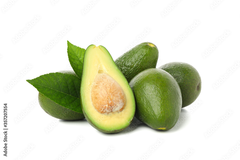 Ripe fresh avocado isolated on white background Ripe fresh avocado isolated on white background