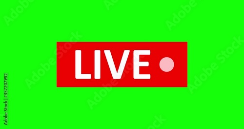 Live Stream sign. Red symbol, button of live streaming, broadcasting, online stream emblem. Alpha channel. For tv, shows and social media live performances