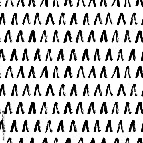 Seamless pattern with check mark. Ink illustration. Hand drawn graphic ornament for wrapping paper.
