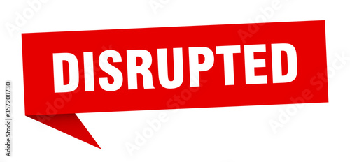 disrupted banner. disrupted speech bubble. disrupted sign
