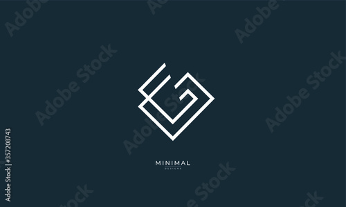 Alphabet letter icon logo GG