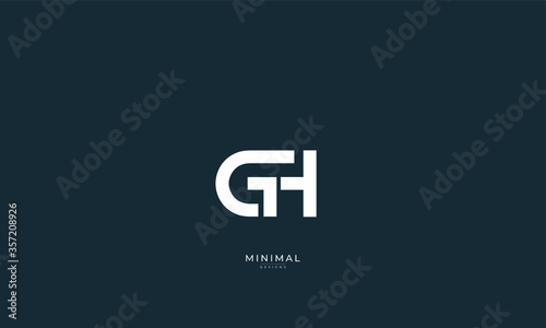 Alphabet letter icon logo GH