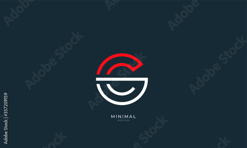 Alphabet letter icon logo GC