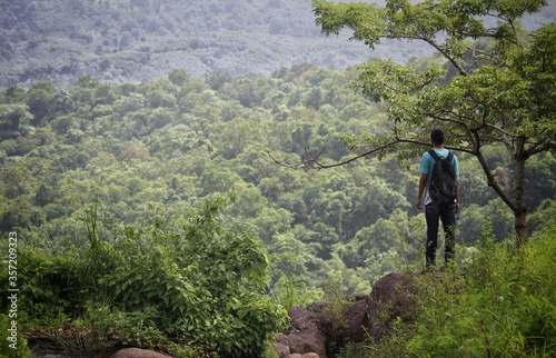 hiking in the mountains