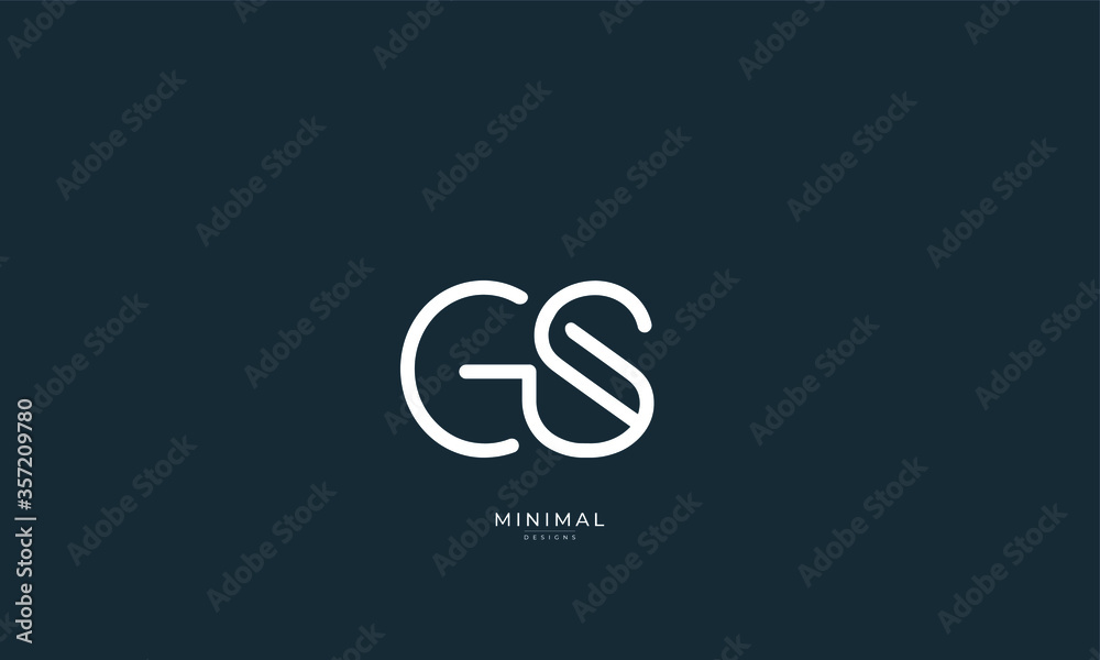 Alphabet letter icon logo  GS