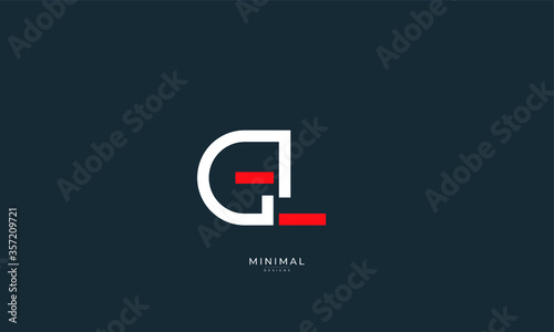 Alphabet letter icon logo GL