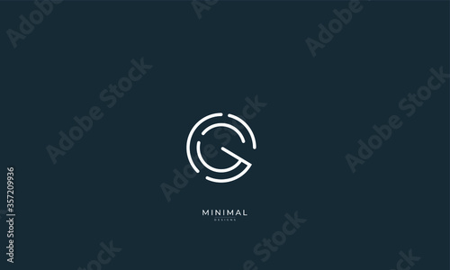 Alphabet letter icon logo GG