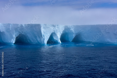 Iceberg in the Fog in Antarctica