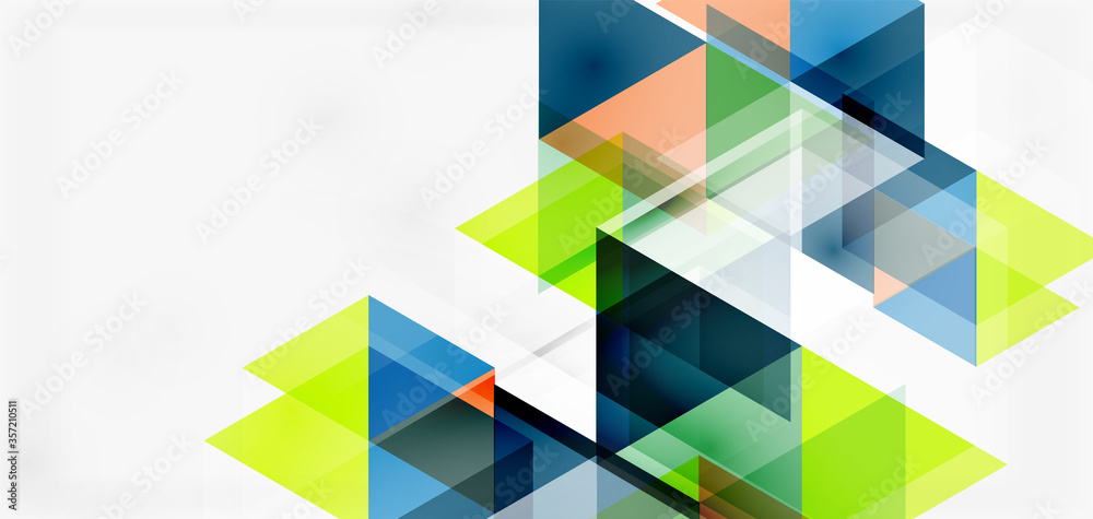 Geometric abstract background, mosaic triangle and hexagon shapes. Trendy abstract layout template for business or technology presentation, internet poster or web brochure cover, wallpaper Geometric abstract background, mosaic triangle and hexagon shapes. Trendy abstract layout template for business or technology presentation, internet poster or web brochure cover, wallpaper