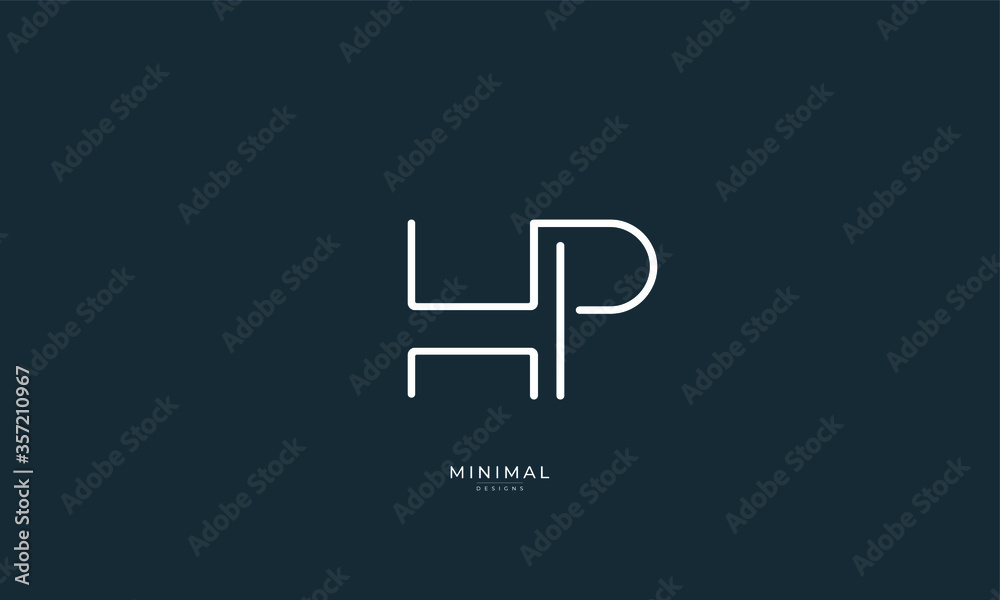Alphabet letter icon logo HP Alphabet letter icon logo HP