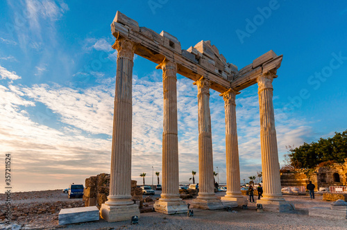 The Temple of Apollo in Side Town of Antalya Province of Turkey photo