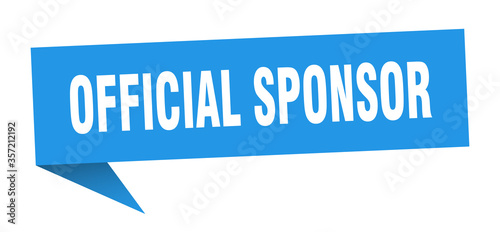 official sponsor banner. official sponsor speech bubble. official sponsor sign