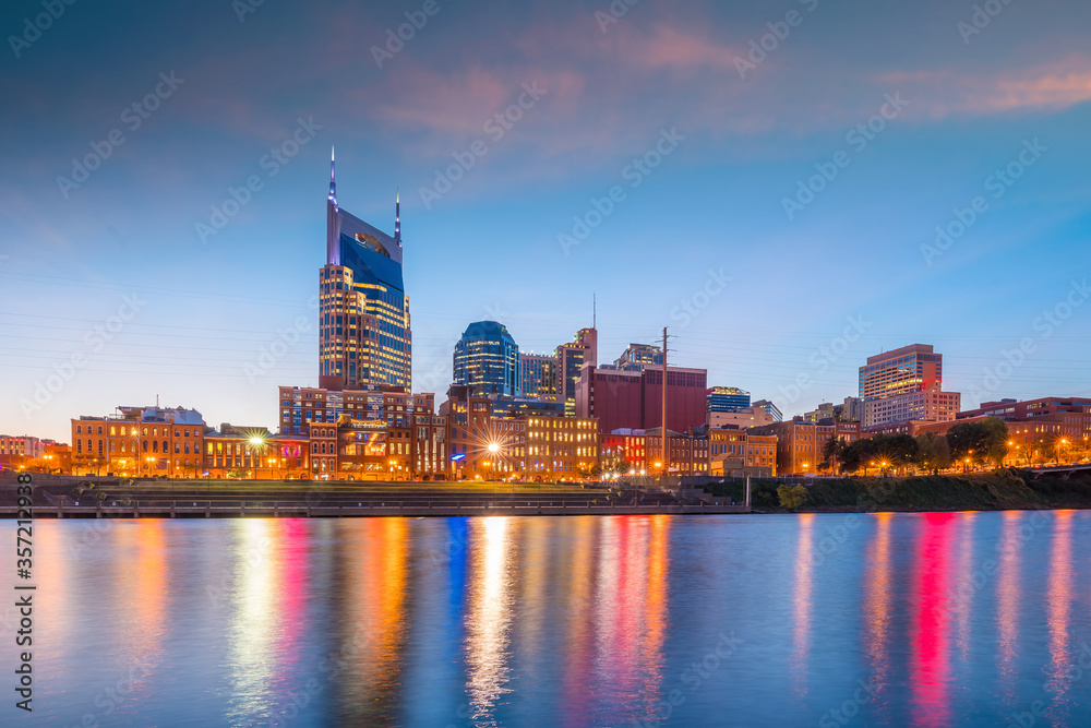Nashville city downtown skyline USA