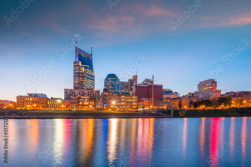 Nashville city downtown skyline USA