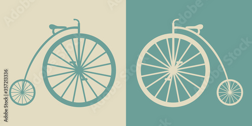 Vintage classic bicycle with retro design.Vector illustration of retro bicycle background.