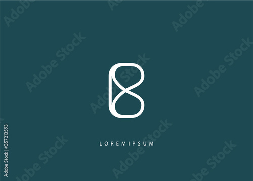 Letter logo B. Initial Icon B, , hourglass logo inspiration