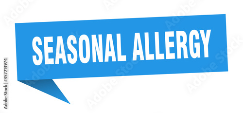 seasonal allergy banner. seasonal allergy speech bubble. seasonal allergy sign