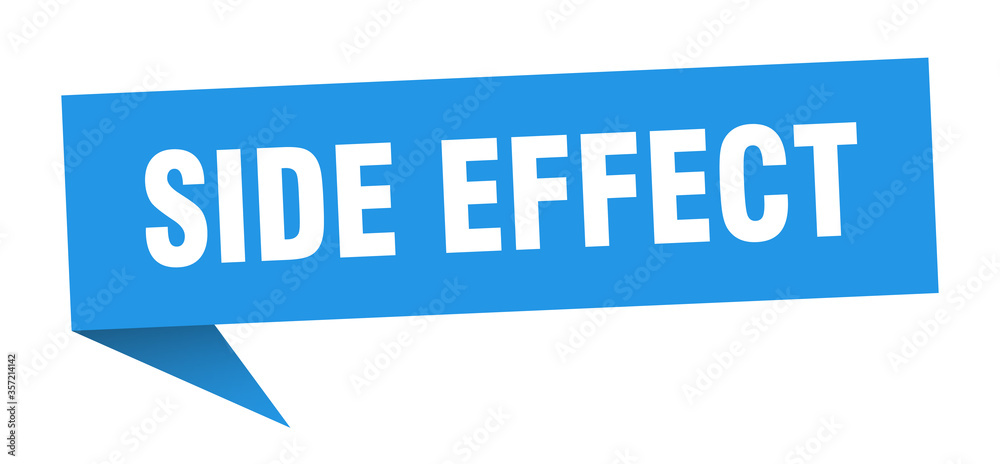 side effect banner. side effect speech bubble. side effect sign