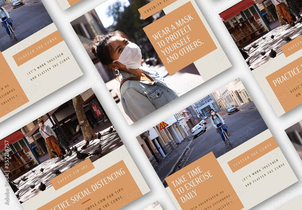 Social Media Post Layouts Stock Template | Adobe Stock