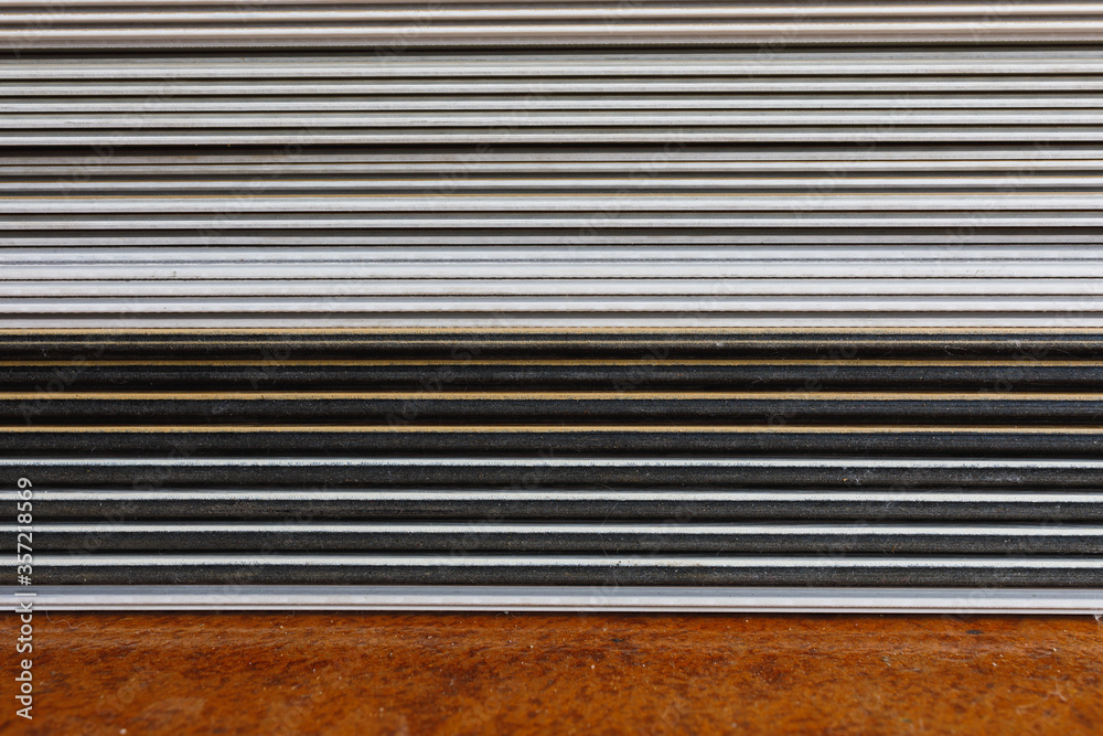 Fototapeta premium laminate flooring stack variations, abstract striped background