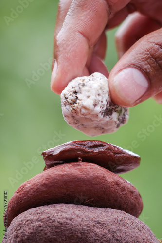 hand holding easter eggs