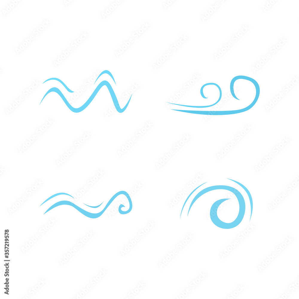 Blue waves, line art geometric art - logo purposes Blue waves, line art geometric art - logo purposes
