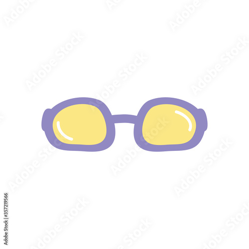 pool goggles icon, flat style