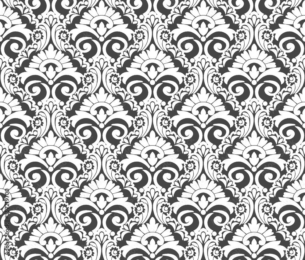 Renaissance Period Inspired Square Ornament Background Pattern. one color background.