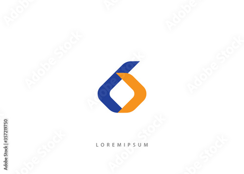 Abstract minimalist letter Initial B logo design inspiration